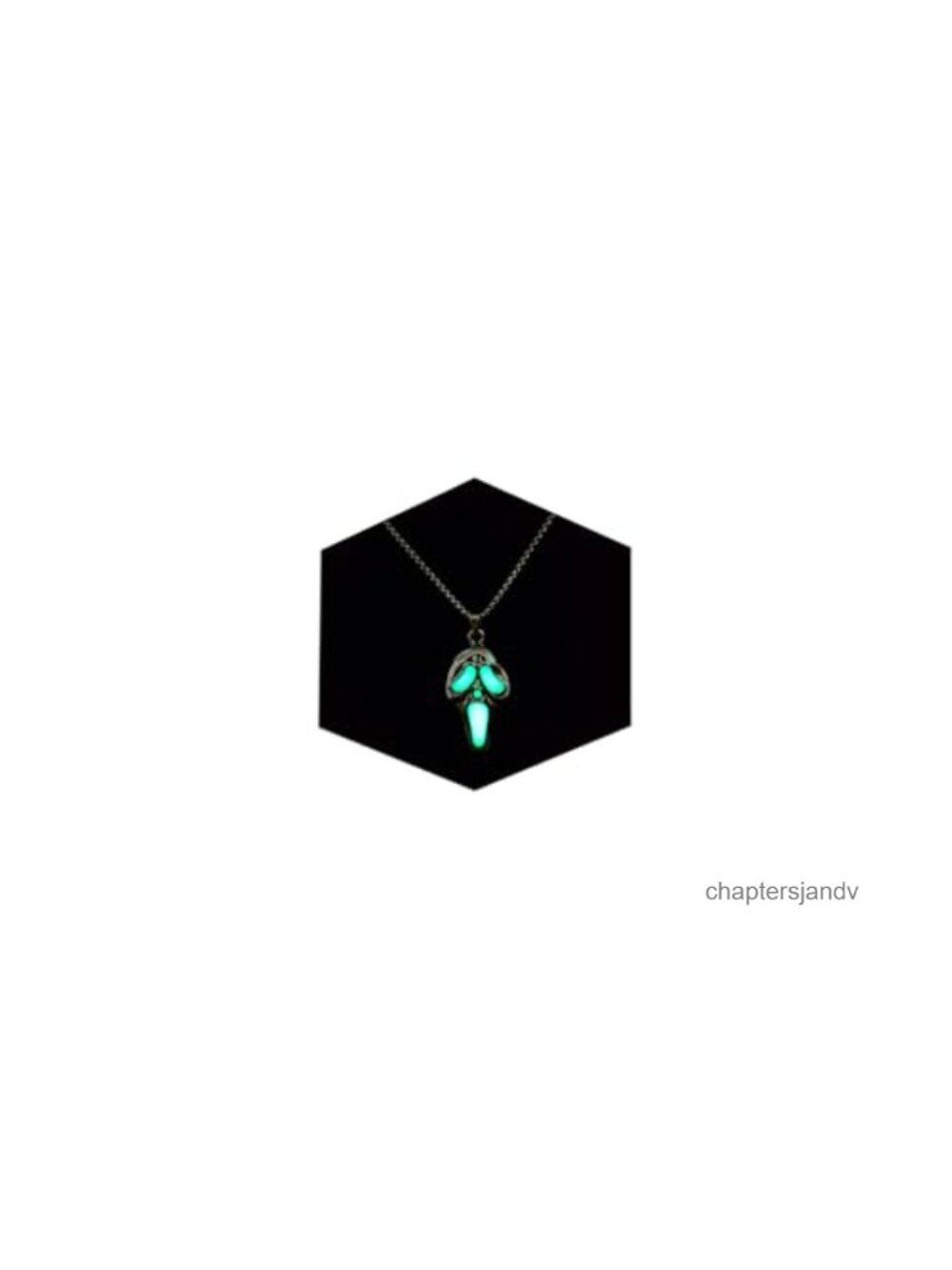 Glow in the Dark Ghostface Necklace Scream Skull Pendant Halloween Jewelry
